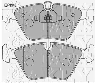 KEY PARTS kbp1945 -  Комплект тормозных колодок, дисковый тормоз